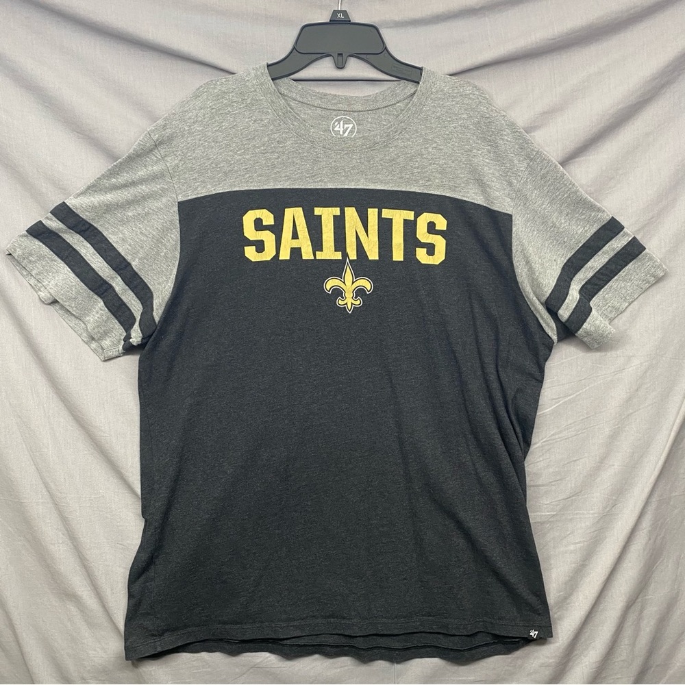 47 Saints T-Shirt Black and Gray Women  Size‎ | XL